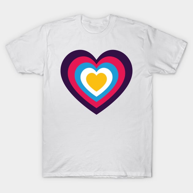 Poly Pride Hearts - Heartception  - (New Pride Colors!) T-Shirt by LaLunaWinters